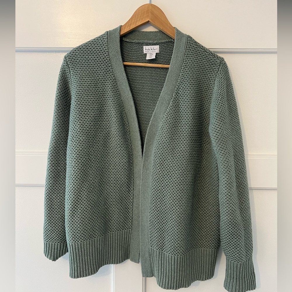 Nicole Miller Sage Green Cardigan Sweater
